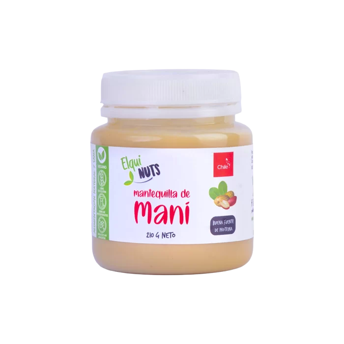 Mantequilla de Maní Natural ElquiNuts Frasco